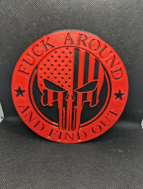 Bảng hiệu trang trí FAFO phong cách Punisher cực ngầu - Image 1
