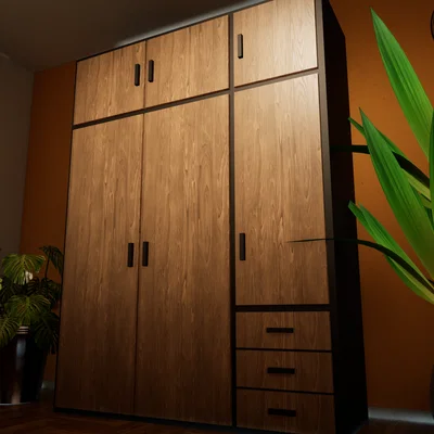 Tủ Quần Áo Miniature (Armoire) Dành Cho Nhà Búp Bê Và Diorama