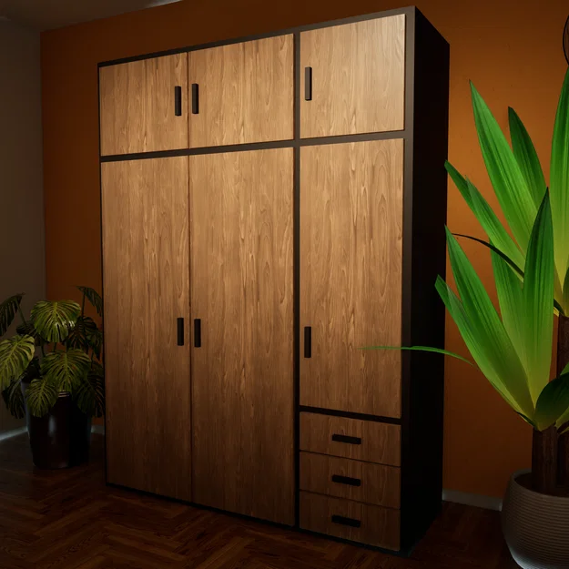 Tủ Quần Áo Miniature (Armoire) Dành Cho Nhà Búp Bê Và Diorama - Image 4