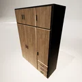 Tủ Quần Áo Miniature (Armoire) Dành Cho Nhà Búp Bê Và Diorama - Thumbnail 5
