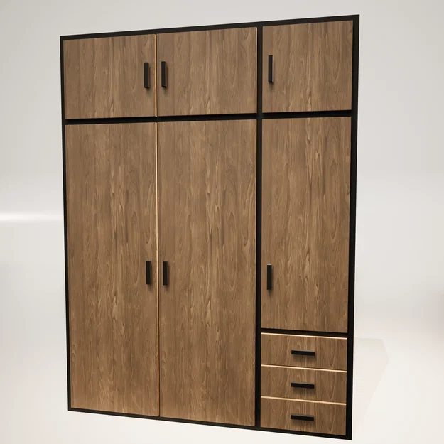 Tủ Quần Áo Miniature (Armoire) Dành Cho Nhà Búp Bê Và Diorama - Image 7