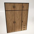 Tủ Quần Áo Miniature (Armoire) Dành Cho Nhà Búp Bê Và Diorama - Thumbnail 10