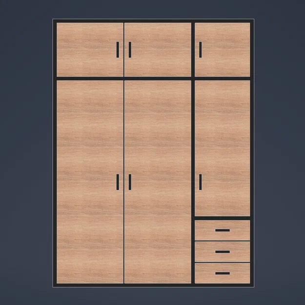 Tủ Quần Áo Miniature (Armoire) Dành Cho Nhà Búp Bê Và Diorama - Image 15