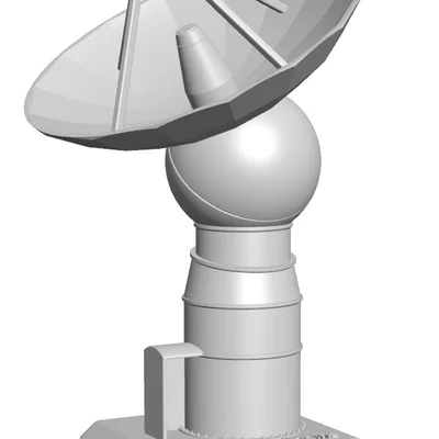 Mẫu antenna parabolic dish với trục xoay điều chỉnh được