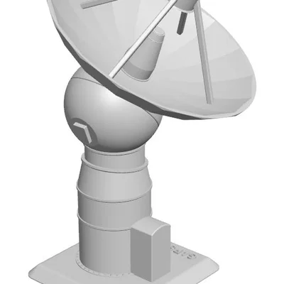 Mẫu antenna parabolic dish với trục xoay điều chỉnh được