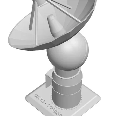 Mẫu antenna parabolic dish với trục xoay điều chỉnh được