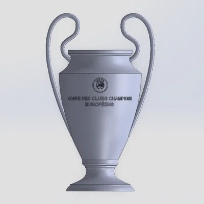 Mô hình 3D Cúp Champions League trang trí đẹp mắt