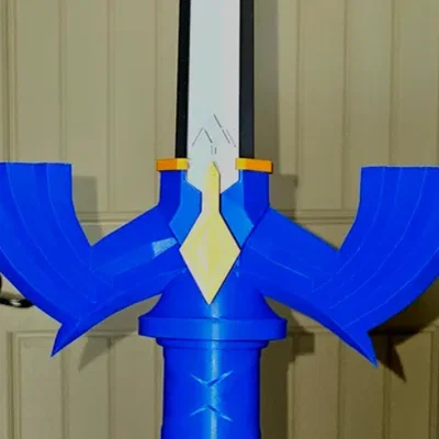 Mô hình 3D Master Sword Zelda với chi tiết Triforce cực đẹp