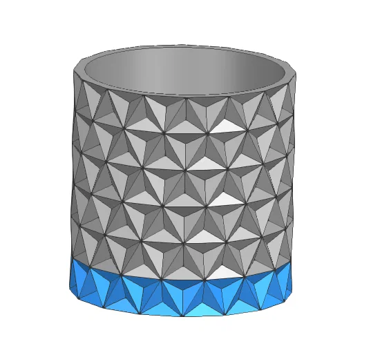 Chậu cây cảnh 3D họa tiết tam giác V2 có khay chứa nước tiện lợi - Image 1