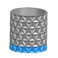 Chậu cây cảnh 3D họa tiết tam giác V2 có khay chứa nước tiện lợi - Thumbnail 1