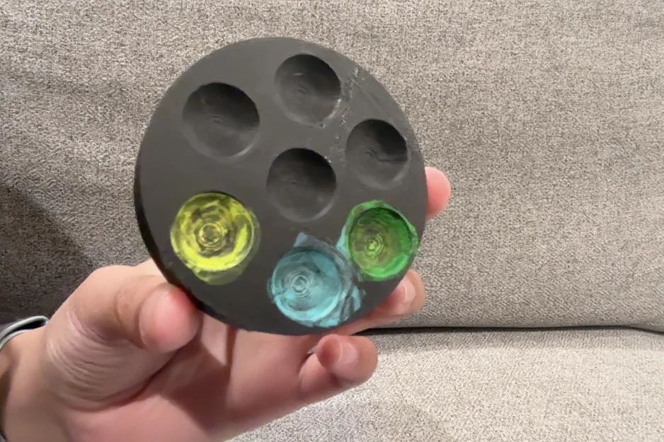 Mẫu in 3D khay pha màu (Paint Pallet) nhỏ gọn, tiện dụng cho họa sĩ - Image 1