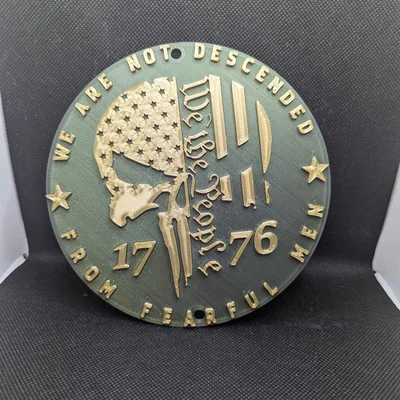 Bảng hiệu trang trí 3D We The People 1776 ấn tượng