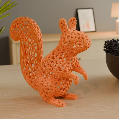 Voronoi Squirrel – Mô hình sóc phong cách Voronoi để in 3D