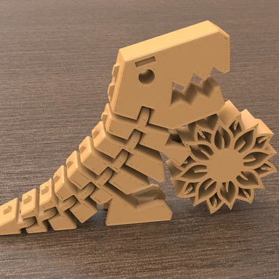 Flexi T-Rex Hoa Hướng Dương (Print in place)