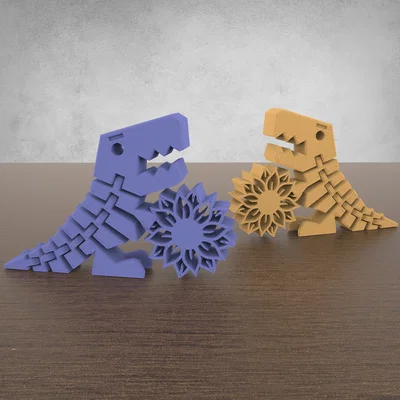 Flexi T-Rex Hoa Hướng Dương (Print in place)