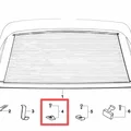 BMW E30/E28/E34 - móc trần giữ rèm che nắng sau (OEM 82 12 9 413 178) - Thumbnail 2