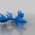 Mô hình đầu nai sừng tấm (Moose Head) phong cách Low Poly in 3D - Thumbnail 1