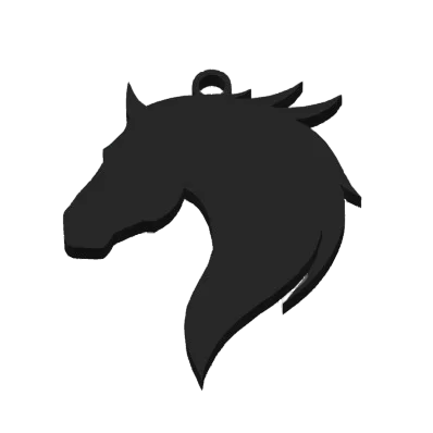 Móc khóa hình đầu ngựa in 3D: Tùy chỉnh tên riêng độc đáo