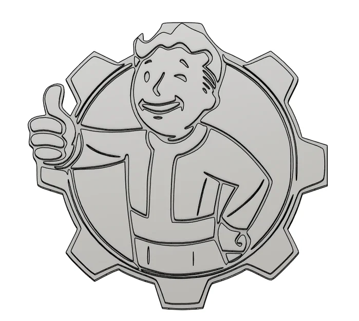 Mô hình trang trí Fallout Vault Boy 3D ấn tượng - Image 1