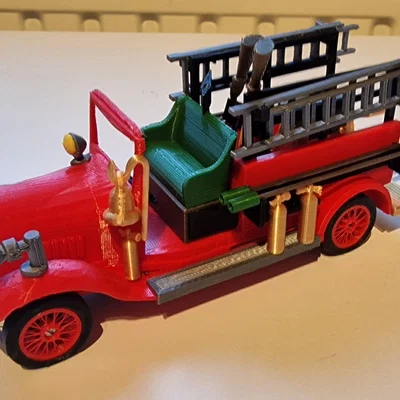 Mô hình xe cứu hỏa cổ điển T Ford 1929 in 3D chi tiết