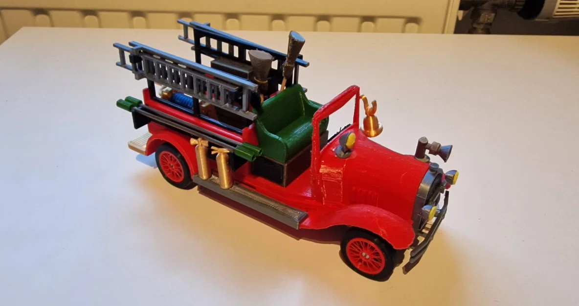 Mô hình xe cứu hỏa cổ điển T Ford 1929 in 3D chi tiết - Image 2
