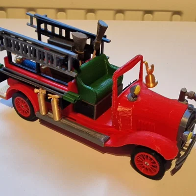 Mô hình xe cứu hỏa cổ điển T Ford 1929 in 3D chi tiết