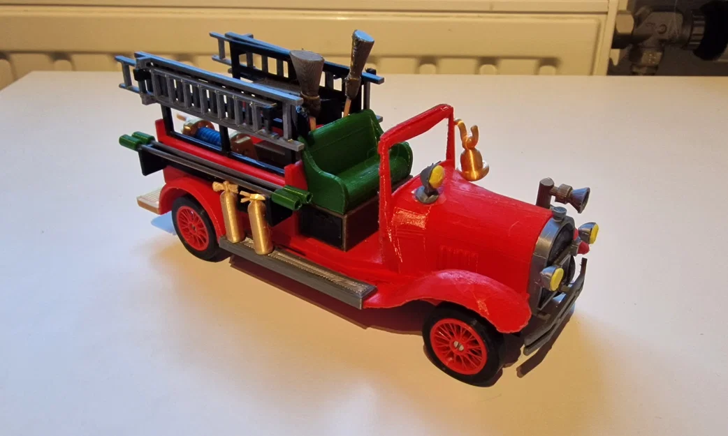 Mô hình xe cứu hỏa cổ điển T Ford 1929 in 3D chi tiết - Image 4