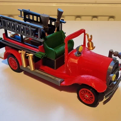 Mô hình xe cứu hỏa cổ điển T Ford 1929 in 3D chi tiết