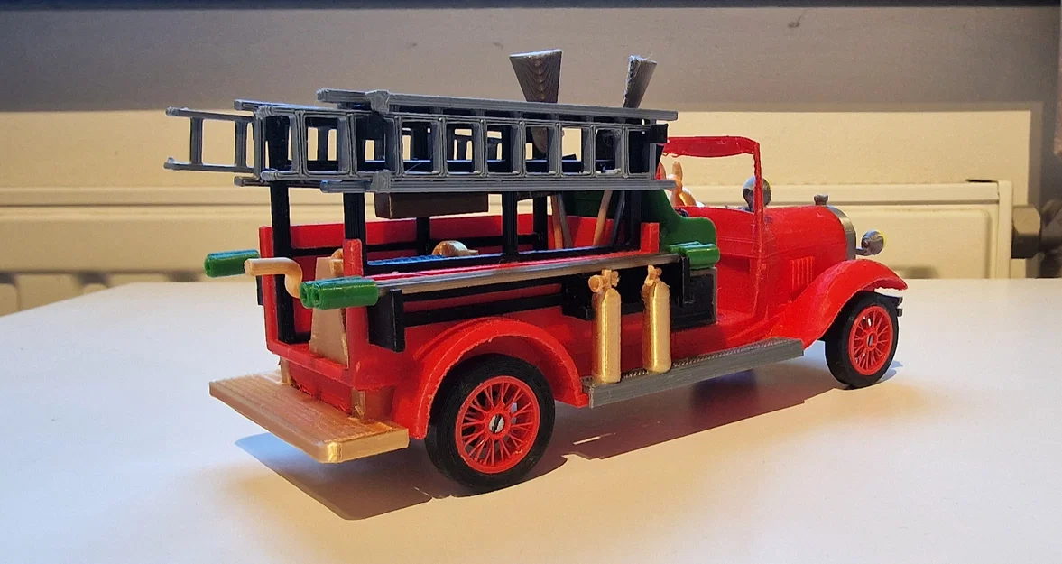 Mô hình xe cứu hỏa cổ điển T Ford 1929 in 3D chi tiết - Image 7