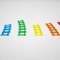 Ray đường tàu tương thích gạch lắp ghép kiểu Lego (Train Track Rails) - Thumbnail 1