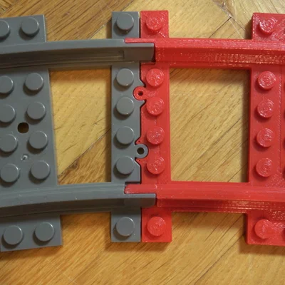 Ray đường tàu tương thích gạch lắp ghép kiểu Lego (Train Track Rails)