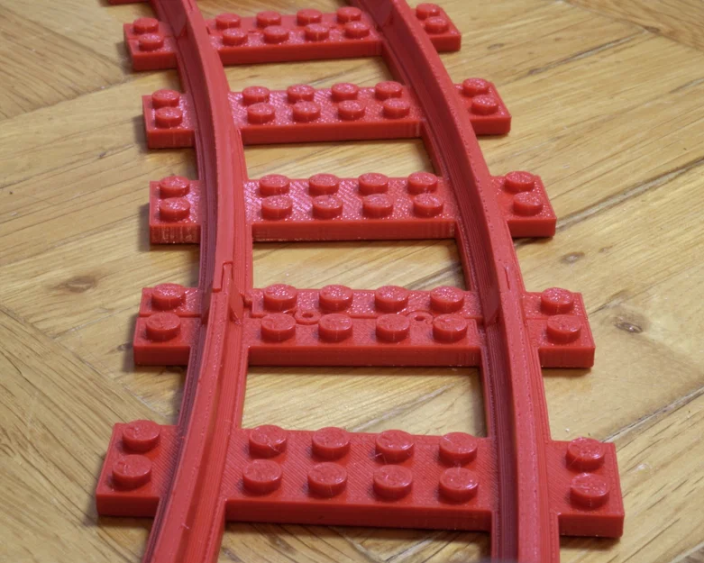 Ray đường tàu tương thích gạch lắp ghép kiểu Lego (Train Track Rails) - Image 3
