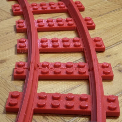 Ray đường tàu tương thích gạch lắp ghép kiểu Lego (Train Track Rails)