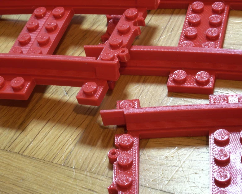 Ray đường tàu tương thích gạch lắp ghép kiểu Lego (Train Track Rails) - Image 4