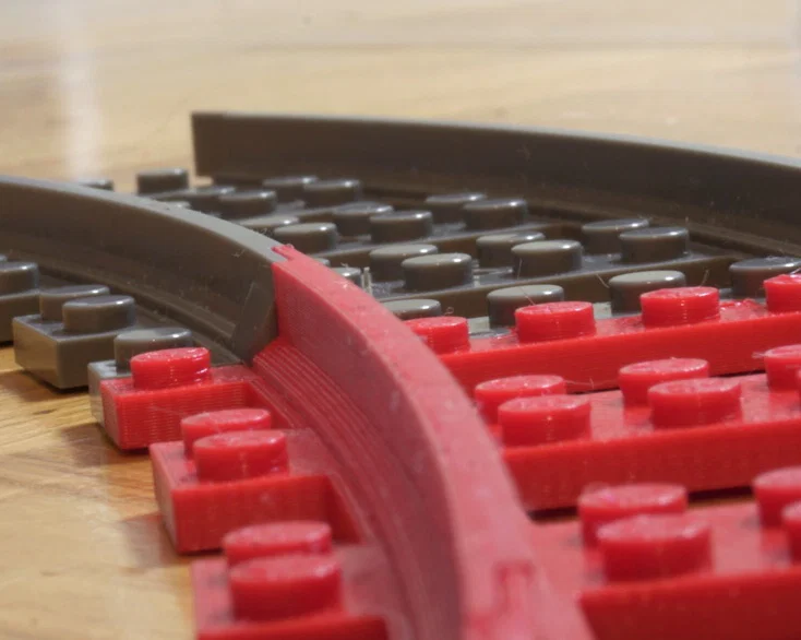 Ray đường tàu tương thích gạch lắp ghép kiểu Lego (Train Track Rails) - Image 5