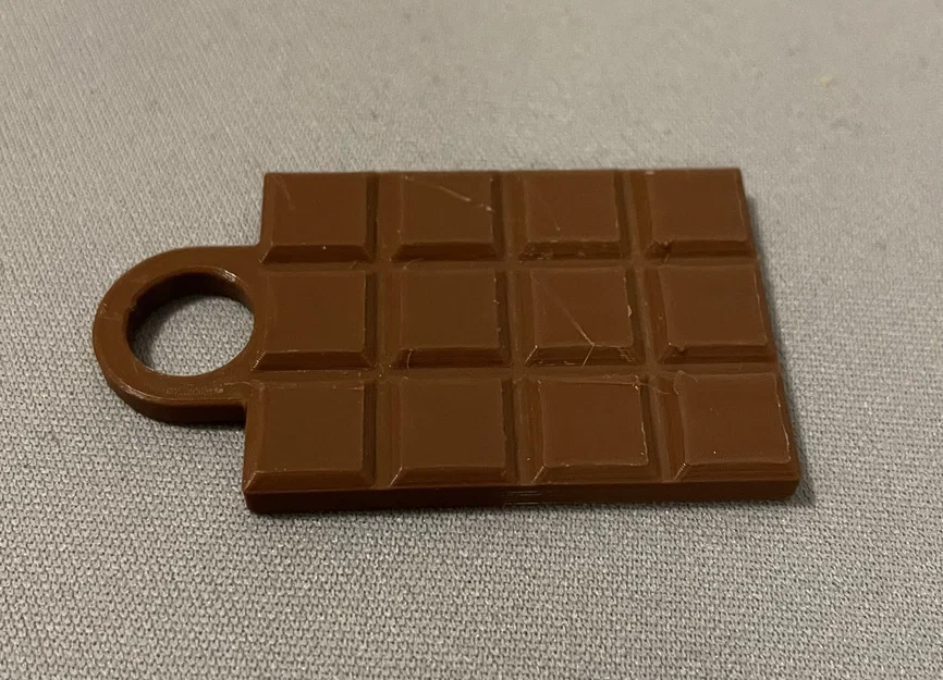 Móc khóa hình thanh sô-cô-la độc đáo (Chocolate keychain) - File in 3D - Image 1