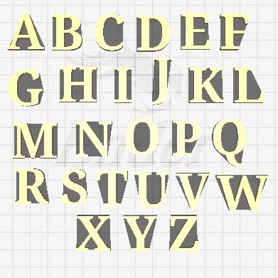 Bảng chữ cái 3D – đầy đủ các chữ cái (3MF + STL)