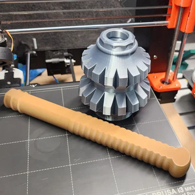 Cây gãi lưng hình chùy Medieval Mace 3D in không cần support