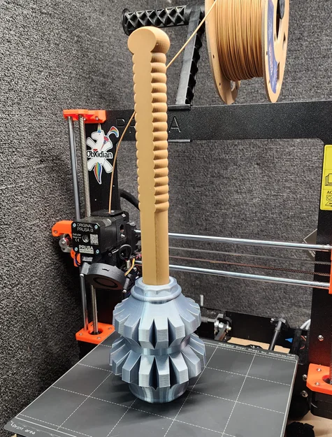 Cây gãi lưng hình chùy Medieval Mace 3D in không cần support - Image 3