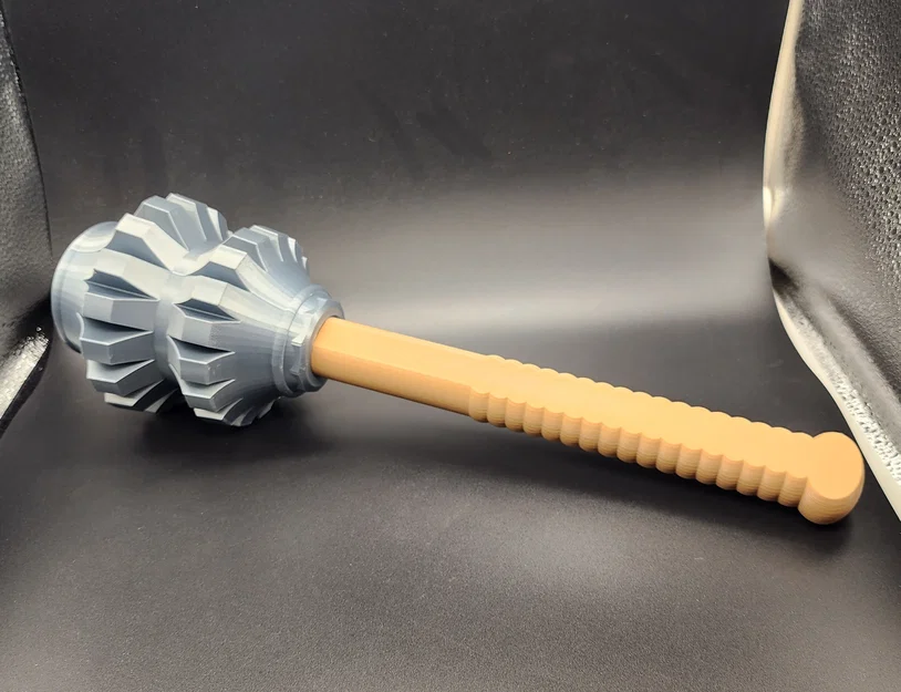 Cây gãi lưng hình chùy Medieval Mace 3D in không cần support - Image 4