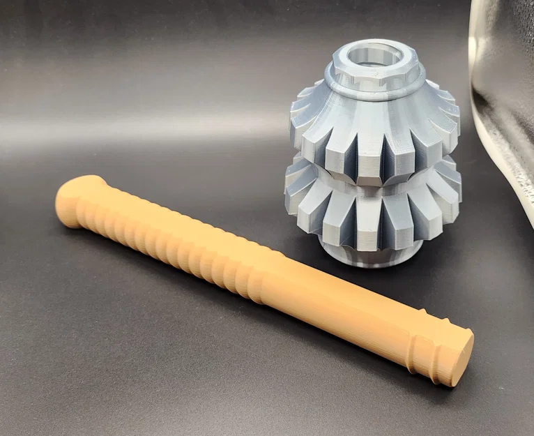 Cây gãi lưng hình chùy Medieval Mace 3D in không cần support - Image 6