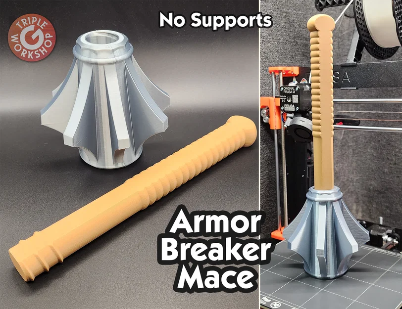 Mô hình 3D Chùy Phá Giáp (Armor Breaker Mace) Không Cần Support - Image 1