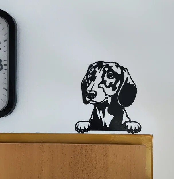 Tranh treo tường chú chó Dachshund - Mô hình trang trí 3D ấn tượng - Image 1