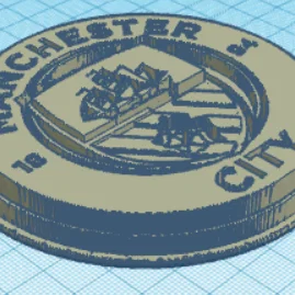 Mô hình logo Manchester City 3D trang trí siêu đẹp cho fan bóng đá