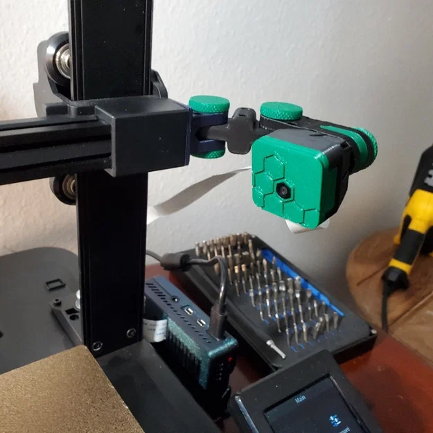 Adapter Ender 3 v3 SE cho Articulating Raspberry Pi Camera Mount System - Image 1