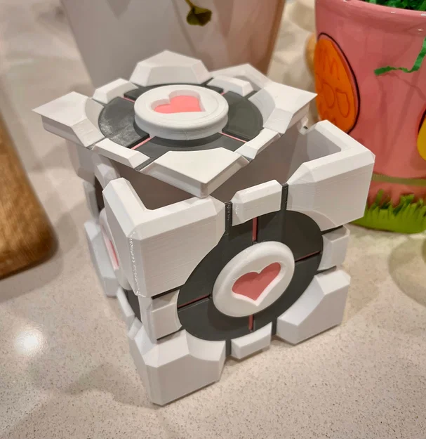 Hộp Portal Companion Cube kèm nắp (container & lid) - Image 2