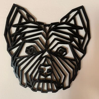 Tranh treo tường nghệ thuật hình chó Yorkshire Terrier in 3D