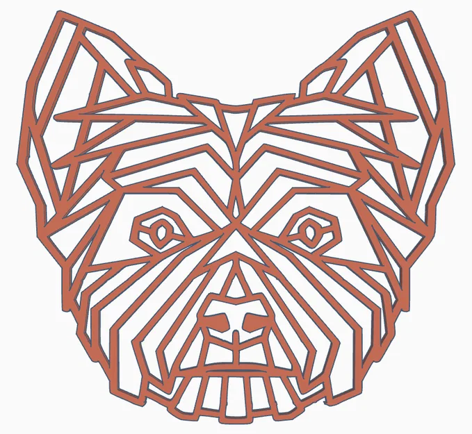 Tranh treo tường nghệ thuật hình chó Yorkshire Terrier in 3D - Image 2