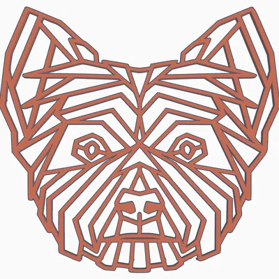 Tranh treo tường nghệ thuật hình chó Yorkshire Terrier in 3D