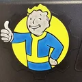 Logo Vault Boy Fallout kèm bánh răng - Thumbnail 2